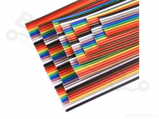 Bandkabel 10-polig regenboog 5 meter